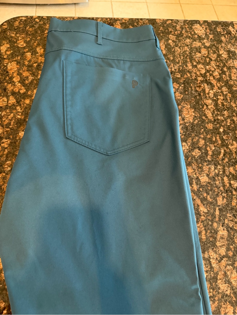 Men's Teal Blue Stretch Pants